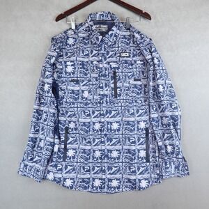 Pelagic Eclipse Guide Shirt Pro Series Mens Small Fishing Caped Vent Long Sleeve